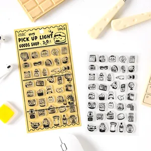 Cute cartoon transparent silicone stamps set for journaling and DIY scrapbooking decoration