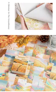 Gros plan sur du papier décoratif de paysage pour le scrapbooking et le bricolage