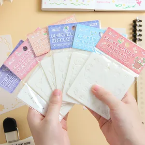 PET Waterproof Drawing Stencils Cute Cartoon Hollow Out Painting Template Floral Series DIY Journal Album Decoration For Students Kids Craft