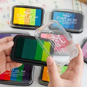 Vibrant 5-color gradient craft ink pad set for DIY scrapbooking and creative finger painting