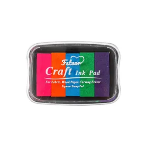 Multi-color 5-gradient craft ink pad set for DIY scrapbooking and creative finger painting