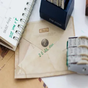 Timbro datario a rullo retrò per decorazione di agende e buste fai-da-te