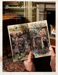 Vintage Landgut Veranda Stil DIY Scrapbook Papier und Aufkleber Nahaufnahme