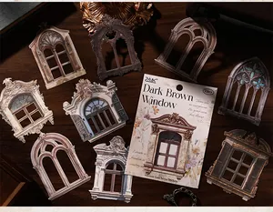 Vintage gotische Fensteraufkleber für Scrapbooking und Basteldeko im 10er-Pack