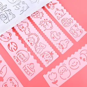 Cute cartoon hollow drawing stencils for kids DIY journaling craft