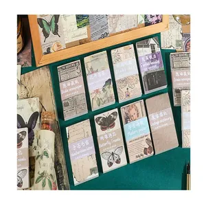 Gedetailleerd overzicht van vintage scrapbooking papierblokken in diverse retro dessins