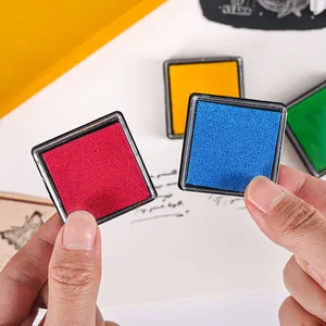 Almohadillas de tinta lavables de colores para pintura de dedos y manualidades