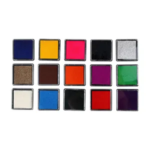 Juego de 15 almohadillas de tinta lavables de colores para pintura de dedos y manualidades