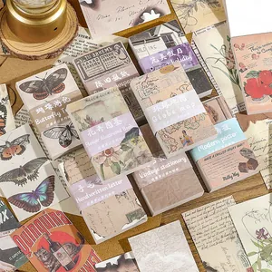 Vintage scrapbooking papier set met verschillende retro patronen