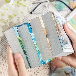 Lot de quatre mini-blocs de notes de paysage pour le journal de scrapbooking DIY