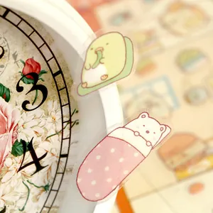 Niedliche Sumikko Gurashi Stil Cartoon Tieraufkleber für DIY Handbuch Dekoration