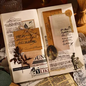 Vintage DIY Holzstempel-Set für Scrapbooking mit künstlerischen englischen Schriften