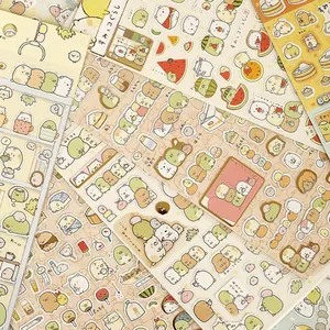 Niedliche Sumikko Gurashi Tiersticker für DIY Journaling und Dekoration