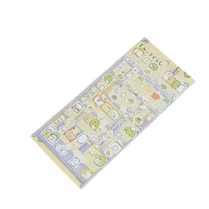 Niedlicher japanischer Cartoon-Tieraufkleberbogen für DIY-Journaling und Basteln