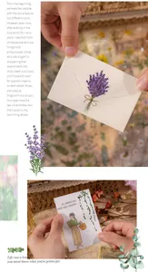 Close-up of vintage floral stickers used for decorating envelopes and journals