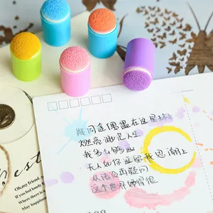 Professional colorful finger sponge daubers set for DIY scrapbooking ink blending and painting