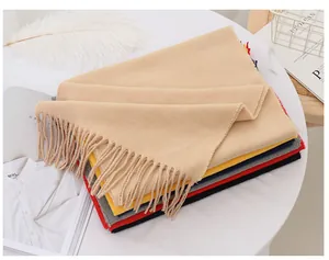 Weiche Kaschmirimitat-Schals in verschiedenen Farben mit eleganten Fransen-Details