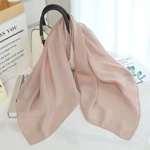 Elegant solid pink cotton linen scarf and thin shawl for women with soft texture