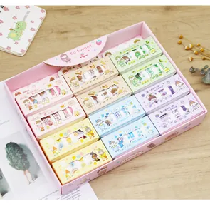 Set di nastri washi decorativi a cartoni animati per scrapbooking e fai-da-te