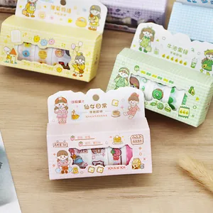 Set di Nastri Washi con Ragazza dei Cartoni Animati Carta Washi Nastro per Mascheratura per Scrapbooking Giornalismo Fai-da-te Decorativo per Bambini