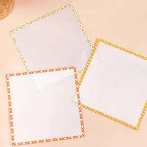 Set of 3 heat resistant matte ironing sheets for Perler beads with colorful floral borders.