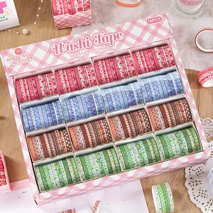 Retro Washi Paper Tape Collection Vintage Decorative Floral Pattern Tape For Scrapbooking Journaling DIY Creative Stationery Sticker