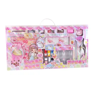 DIY Milk Tea Shop Food Play Large Set Educational Stress Relief Paper Craft Kit For Children Birthday Gift Box