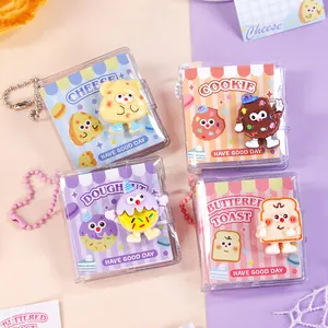 Mini Cartoon Pocket Notebook With Color Pen And Stickers Cute Panda Food Play Handbook Portable Travel Stationery Gift For Kids Students