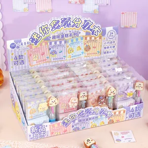 Miniature food play cartoon notebook set for kids featuring four cute dessert themes