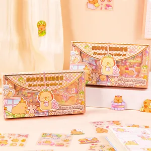 Capybara Cartoon Stickers Waterproof PET Decorative Materials For DIY Scrapbooking Journaling Kids Gift Cute Animal Decals