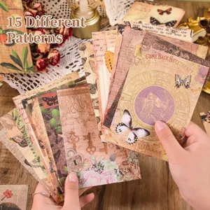 Set di carta per scrapbooking vintage a tema farfalla per decorazione diario fai-da-te 15 motivi
