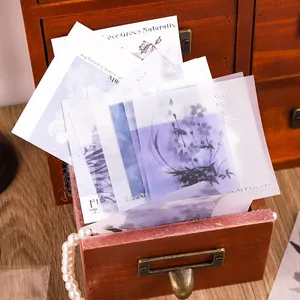 Pegatinas de flores estilo lavado con lámina de plata en caja de madera retro vintage