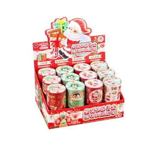 Set di scatole espositive per nastro Washi natalizio con stampa in oro, 24 rotoli natalizi