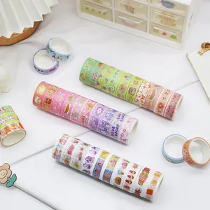 60-roll cute cartoon washi tape set for journaling and DIY scrapbooking crafts