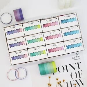 Candy-Farben Regenbogen Washi Tape Set für DIY Scrapbooking und kreative Dekorationen