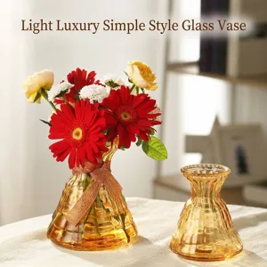 Vaso in Vetro Idroponico Stile INS Minimalista Creativo Soggiorno Europeo Vaso per Fiori Trasparente Vaso in Vetro Decorativo Casa Ufficio