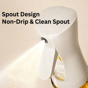 Premium glass oil sprayer bottle for air fryer with fine mist spray nozzle design
