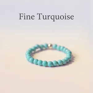Minimalist 2mm Turquoise Beaded Ring For Women Retro 14K Gold Filled Tiny Round Bead Adjustable Thin Finger Ring Handmade Jewelry