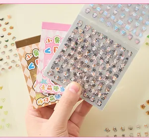 Detailed view of cute cartoon dog sticker book for journaling and card decoration