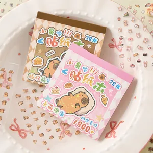 Cute Capybara sticker book set for DIY scrapbooking and creative journal decoration