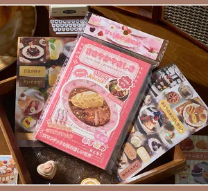 Livre d'autocollants japonais vintage pour journal avec plus de 330 pièces sucrées