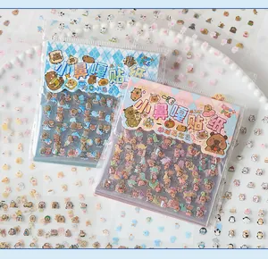 Cute capybara mini stickers set for scrapbook and nail art DIY decoration