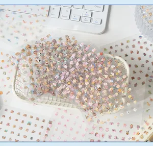 Detailed view of cute guinea pig PET mini stickers for DIY scrapbooking and nail art decor