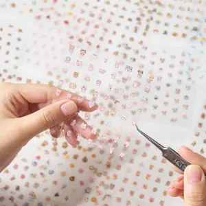 Cute PET mini stickers with guinea pig patterns for scrapbooking DIY and nail art decoration