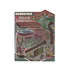 Zaomo pixel art micro horror series DIY stickers for creative 3D miniature landscaping
