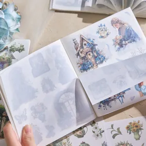 Vintage dreamworld decorative sticker book for scrapbooking and DIY journaling art