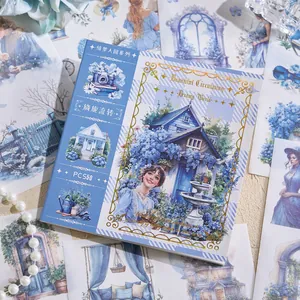 Dreamy World series pre-cut sticker book for vintage scrapbooking and DIY crafts