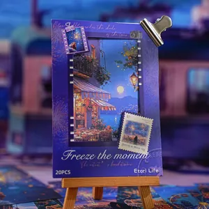 Carta decorativa vintage ad acquerello per journaling fai-da-te con motivi artistici