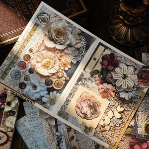 Etori vintage floral scrapbooking paper for DIY journal decoration 20 sheets
