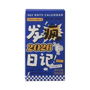 Creative 2026 funny daily calendar 365 days crazy diary desktop desk stationary